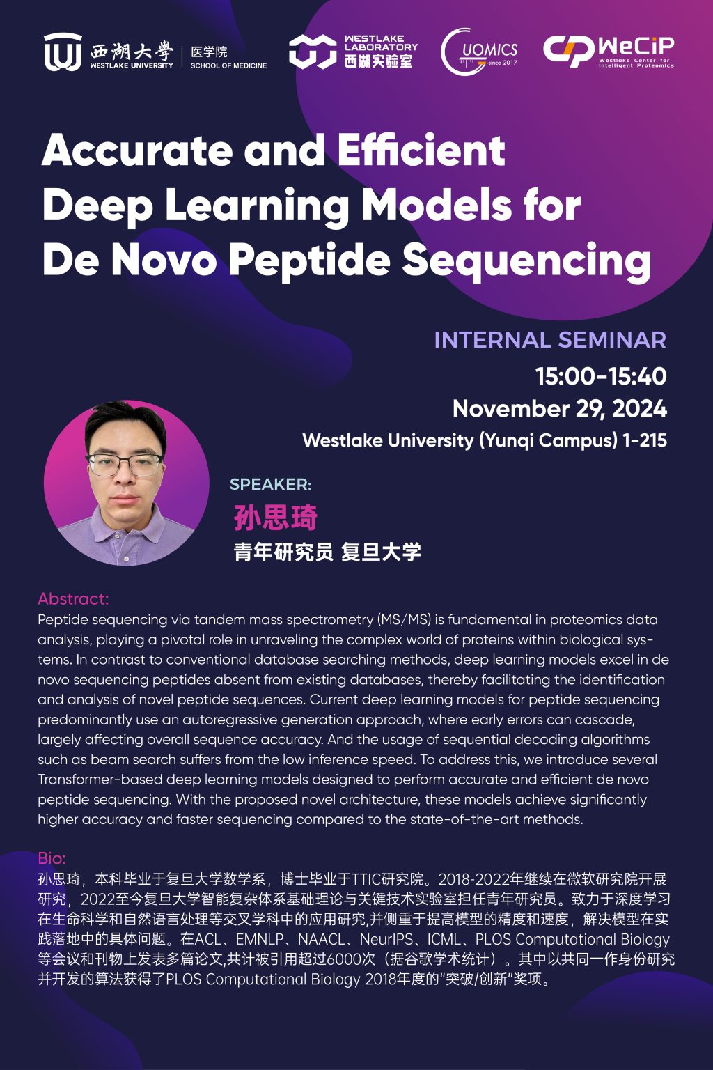 20241126 Accurate and Efficient Deep Learning Models for De Novo ...